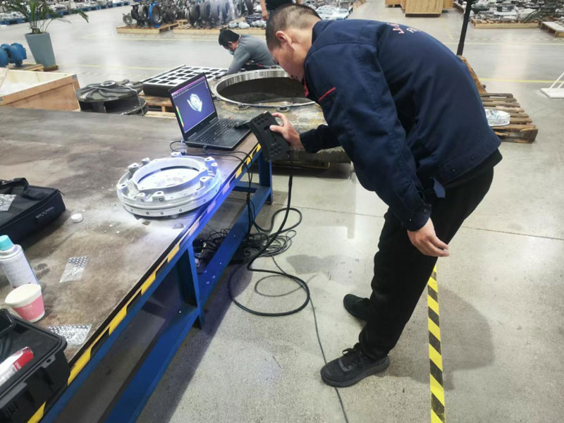 3D laser scanning ad sentinam spatium partes
